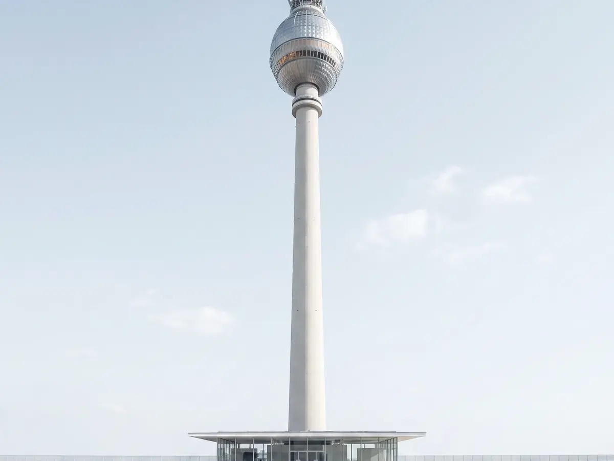 Berliner Fernsehturm als weißes Modell