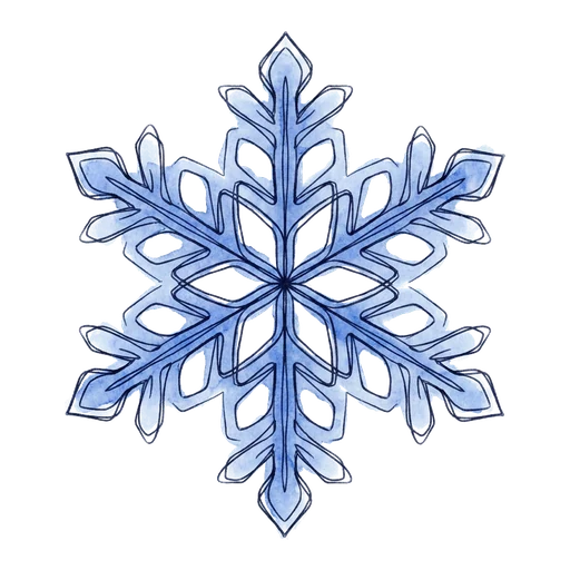 Schneeflocke, handgezeichnet